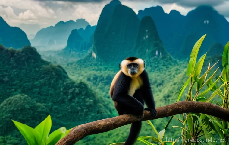 라오스 국립공원 탐방 - **Prompt:** A breathtaking panoramic view of the Bolaven Plateau in Laos, showcasing the majestic Ta...