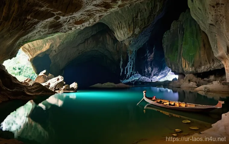라오스 국립공원 탐방 - **Prompt:** A captivating scene deep within the Nam Et-Phou Louey National Protected Area in Laos. D...